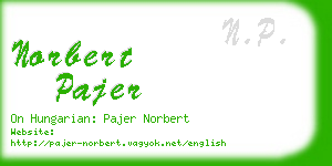 norbert pajer business card